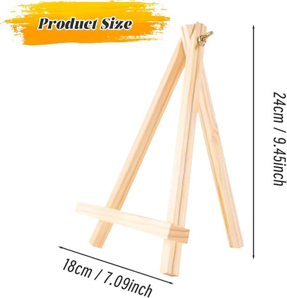 12 Pack Easel for Painting, 9 Inches Easel, Tabletop Painting Canvas Tall Wood Display Easels Set of 12, Art Craft Painting Easel Stand for Artist Adults Students