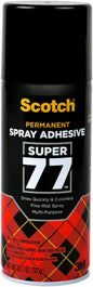 Scotch Super 77 Multipurpose Adhesive Spray, Bonds to Fabric, Cardboard, Plastic, Metal, Wood, Felt, and More, 10.7 Ounces (7716)