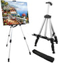 Art Easel Stand for Painting and Sign - RRFTOK Aluminum 66 Inch Metal Tripod Adjustable Portable Easels for Display - Canvas Stand for Table Top Floor Drawing for Artists Adult Holder or Teen