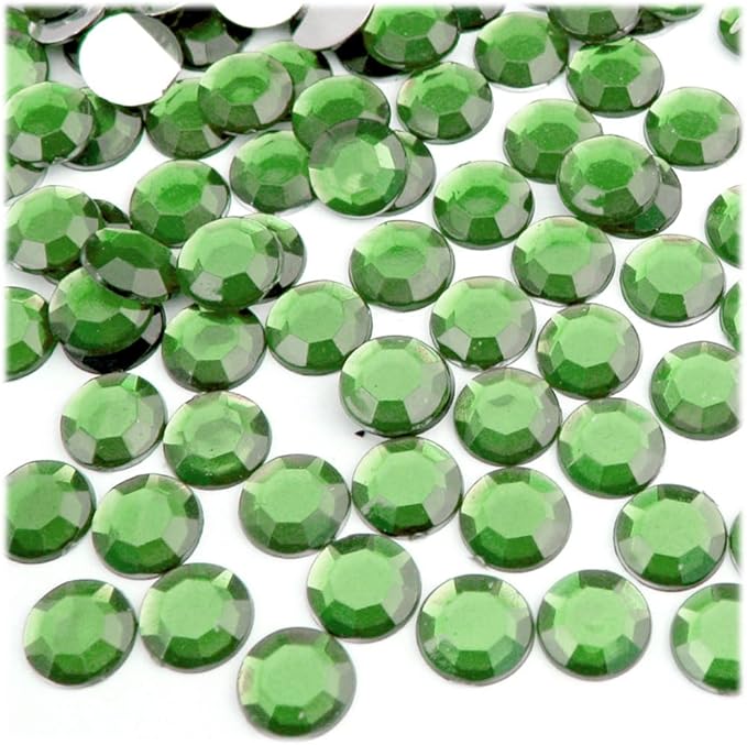 The Crafts Outlet 144pc Rhinestones Round 10mm - Flatback Orange