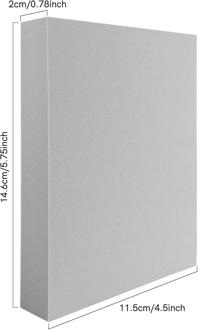 3 Pcs/Set 2Pcs Large Stamping Foam Grey Moldable Foam with 1 Pcs Acrylic Stamp Block Stamps Plastic Pad Cut and Dry Foam Stamping Foam Block for Sculpture, Modeling, DIY Arts and Handicrafts Projects