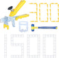 Tile Leveling System with Tile Plier 1500Pcs Piece Tile Spacers Clips 300Pcs Piece Reusable Wedges and 1 Rubber Mallet Tile Tools Set for Stone Installation (1/8"(3.0 mm)