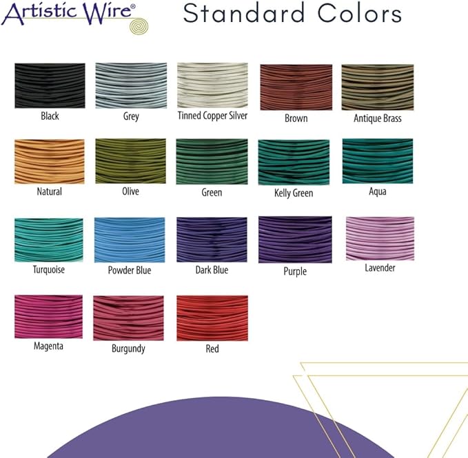 Artistic Wire, 20 Gauge Tarnish Resistant Colored Copper Craft Wire, Dark Blue, 15 yd