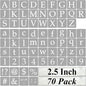 2.5 Inch Alphabet Letter Stencils for Painting - 70 Pack Letter and Number Stencil Templates with Signs for Painting on Wood, Reusable Letters and Numbers Stencils for Chalkboard Wood Signs & Wall Art