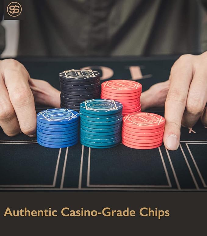 SLOWPLAY Nash Ceramic Poker Chips in Bulk, Casino Grade Ceramic 10-Gram Poker Chip for Texas Hold'em, 39mm Professional Chips Pack of 50 (Purple)