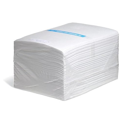 PIG Oil Mat - Oil-Only Absorbent Mat Pad - 200 Pads per Bag - 15" x 20" Pad - Absorbs up to 14 Ounces per Pad - MAT423