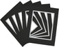 Golden State Art, 11x14 Double Mats for 8x10 - for Photos, Pictures, Frames - Acid-Free, 5 Pack, Black Over Silver