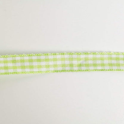 Apple Green Gingham Plaid Checked Ribbon 25 Yard Each Roll 100% Polyester (3/8", Apple Green)
