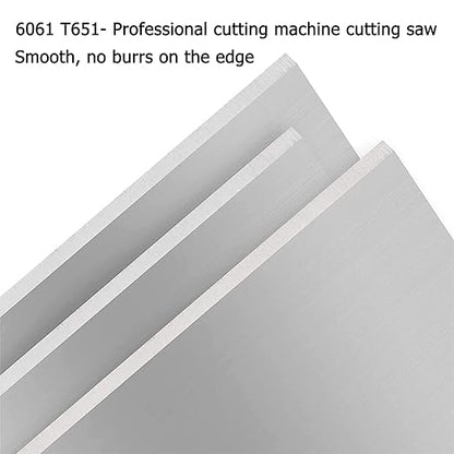 6061 T651 Aluminum Sheet Metal 8" x 8" x 1/2"(12.7MM) Inch Flat Plain Aluminum Plate Covered with Protective Film, Heat Treatable Rectangle 0.50" Thick Aluminum Metal Plate for Industrial, Crafting