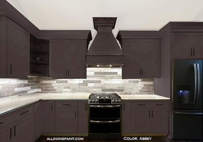 ALL-IN-ONE Paint, Durable cabinet and furniture paint. Built in primer and top coat, no sanding needed. Includes our 30 featured color card - Inspire (deep teal), Gallon