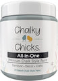 Chalky Chicks 8 Fl Oz Matte Overcast (Blue Gray) Chalk Paint for Furniture Without Sanding - No Prep Furniture Paint No Sanding All in One for Crafts, Wood, Walls, Cabinet, Metal, Dresser, Farmhouse