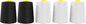 Mandala Crafts 5 Pack of Serger Threads Cones Spools - 40S/2 30000 Yards Polyester Black White Threads for Sergers Machine and Overlock Quilting Sewing Machine