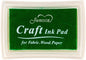 Dark Green Ink Pad Finger Washable Kids Stamp Ink Pad for Rubber Stamps Paper Scrapbooking