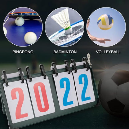 Portable Table Top Scoreboard Flipper, Multi Sports Score Flip Scoreboard Score Keeper