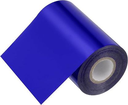 PATIKIL 4"x400Ft Hot Stamping Foil Paper, Heat Transfer Hot Stamping Paper Foil Roll for Leather DIY Logo Decor Craft Gift Package Scrapbook Card, Dark Blue