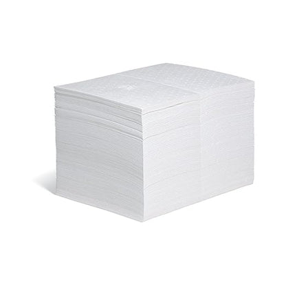 PIG Oil Mat - Oil-Only Absorbent Mat Pad - 100 Pads per Bag - 15" x 20" Pad - Absorbs up to 28 ounces per Pad - MAT403