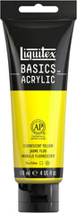 Liquitex BASICS Acrylic Paint, 118ml (4-oz) Tube, Fluorescent Yellow