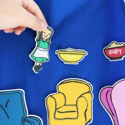 Felt Aprons for Toddlers & Kids - 3 Pocket Educational Storytelling Apron for Preschool, Autism, Classroom, and Homeschooling - Durable, Washable, and Interactive Learning Tool