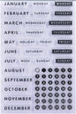 Calendar Month Week Date December Monday Holiday Sunday Clear Stamps for Card Making Decoration and DIY Scrapbooking 2111511