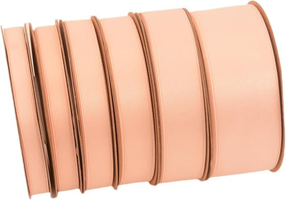 Double Side Satin Ribbon, Continuous 20 Yards,Use for Craft Bows Bouquet, Gift Wrapping, Wedding Decoration, Floral Arrangement (Nude, 4/5 inch)