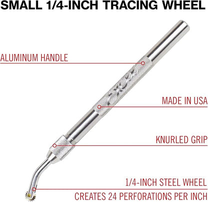 Excel Blades Pounce Wheel Set – Stainless Steel Fabric Tracing, Perforating, Cutting, Sewing, Quilting & Embossing Tool – Set of 3 Assorted Sizes – Made in USA