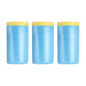 uxcell Pre-Taped Masking Film, 3.6ft x 82ft Plastic Paint Drop Cloth with Medium-Tack Painters Tape for Painting Spraying Protection Blue Film 3Pcs