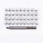 26 PCS Capital Leathercraft Metal Letter Stamps Punch Set, 1/4”(6mm) Steel Printing Punch Alphabet Letter Stamp Tool Capital Letters Printing Copper with A Pole,DIY Kit
