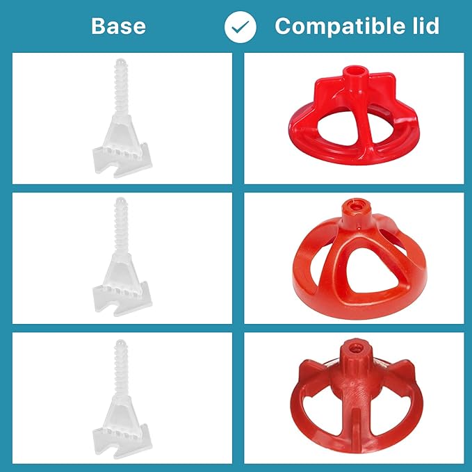 Professional Tile Leveling System Kit，Anti-Loosening Spacers/Wall, Bathroom Tiling - 1/32" Precision Alignment & Grout Spacing Tools(500base, 1/32)
