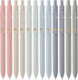 Ddaowanx Gel Pens,0.5mm Quick Dry Black Ink Pens Fine Point Smooth Writing Pens, Cute Office School Supplies Gifts for Women (24 Pcs Morandi-Black Ink)