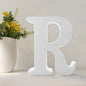 Wood Letters 4.3 Inch, White Unfinished Wood Letters for Graft, Wooden Letters for Wall Decor, Standing Letters for Bedroom, Home, Birthday, Party, DIY Graft (R)