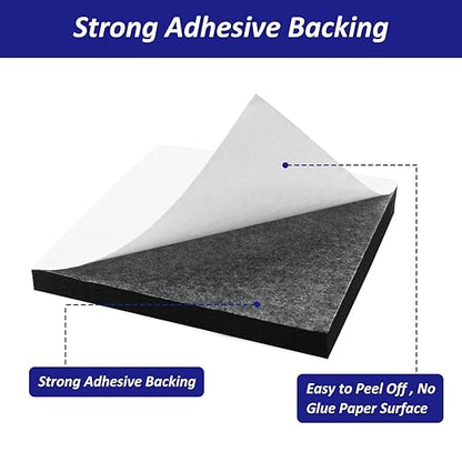 Foam Padding Sheets with Adhesive Backing - 3/4" Thick Self Stick Neoprene Insulation Foam,4PCS 3/4 Inch Thick X 4 Inch Long X 4 Inch Wide