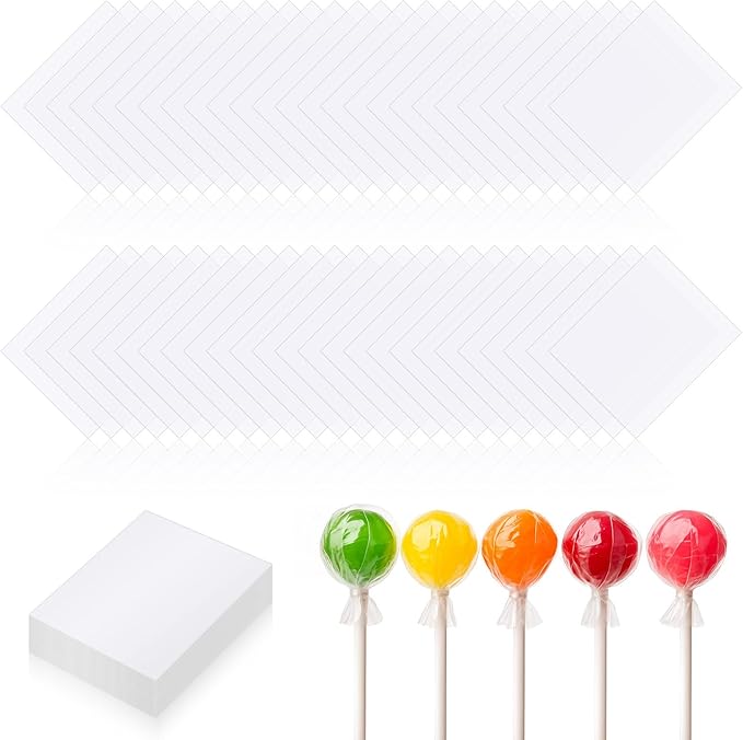 PEASUG 120 PCS Clear Cellophane Wrap, Cellophane Sheets, 6x8 Inches Cello Sheets, Clear Wrapping Paper or DIY Crafts Project, Art, Lights, Window Decoration