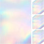 60 Sheets Holographic Laminate Sheets Clear Glitter A4 Size Vinyl Sticker Paper Holographic Overlay Self Adhesive Waterproof Transparent Film, 11.7 x 8.3 Inch (Rainbow)