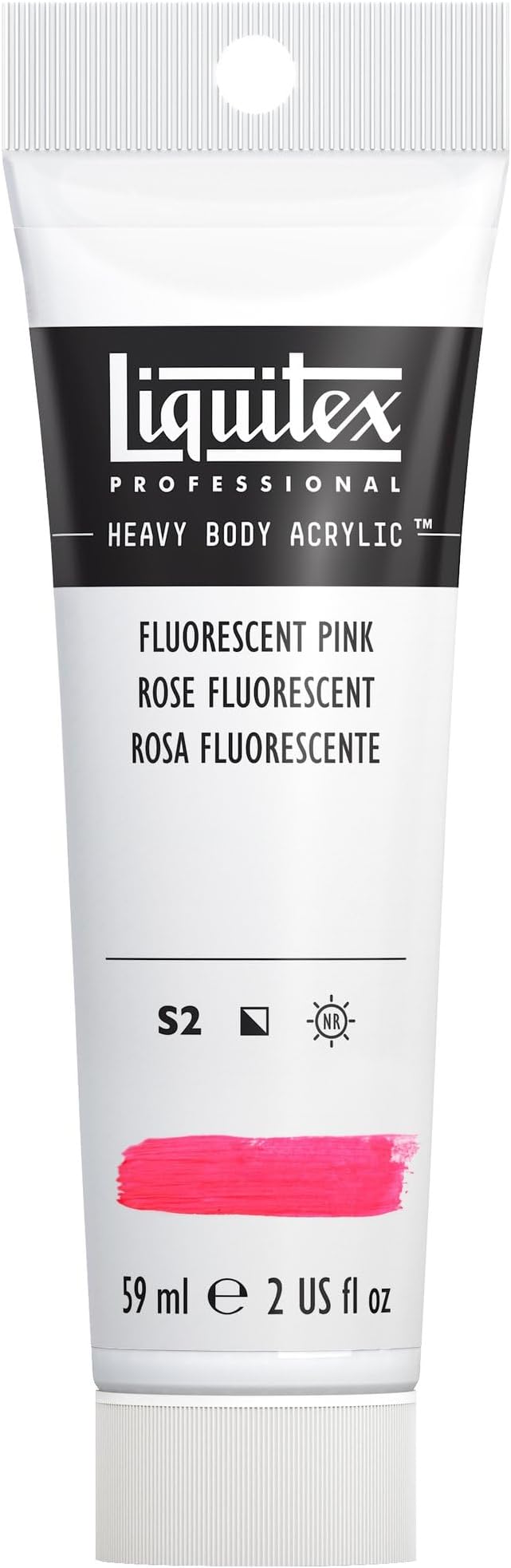 Liquitex Professional Heavy Body Acrylic Paint, 2-oz (59ml) Tube, Fluorescent Pink