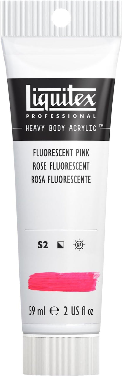 Liquitex Professional Heavy Body Acrylic Paint, 2-oz (59ml) Tube, Fluorescent Pink