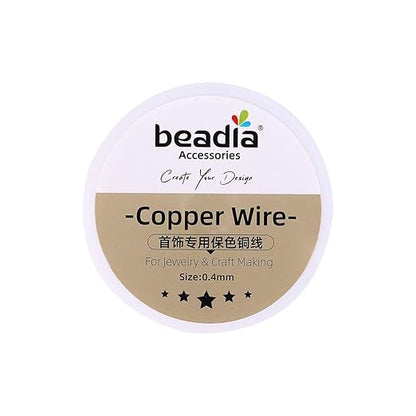 Gold Copper Wire 0.4mm Bead Cord for Bracelet Necklace Charm Beading Jewelry Making 27yard