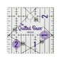 The Quilted Bear Quilting Rulers - Transparent Acrylic Non Slip Quilting, Patchwork & Sewing Ruler with Clear Black Lines & 30, 45 & 60 Degree Angles for Perfect Accuracy & Precision (2.5" x 2.5")