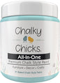 Chalky Chicks All-in-One Chalk Paint for Furniture or Cabinet - 8 Fl Oz - Matte Finish Rain Drop (Light Blue) for Metal, Wood Furniture Paint - No Sanding All-in-One for Home Decor & Crafts, USA Made