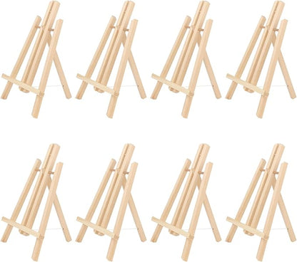 Kinlink 11.8 Inch Tall Wood Easels for Display Set of 8, Display Easel Tabletop, Painting Easel Stand for Artist Students…