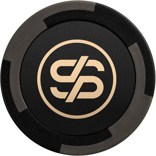 SLOWPLAY Godel Clay Poker Chips, 14 Grams Heavyweight Clay Composite, 40mm Large Chips in Bulk, Pack of 50 in Black Without Denomination