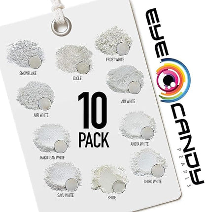 Eye Candy Pigments Premium White Mica Powder - Hakushika (25gr) - for Epoxy, Resin, Soap, Paint, Woodworking, Acrylic Pouring, Bath Bombs, Fishing Lures - DIY Arts and Crafts Additive