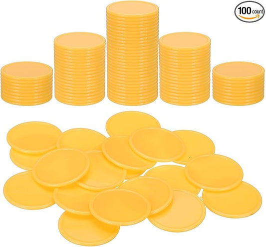 uxcell Plastic Poker Chips, Learning Counters Counting Counters Disks Markers Opaque Game Tokens for Game Play Math Counting