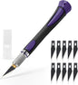 EHDIS Precision Hobby Knife Set Utility Craft Knife Kit with 10PCS Blades for Art, Working-Stencil, Scoring, Scrapbooking, Architecture Modeling, Crafting, Precision Knife (Purple)