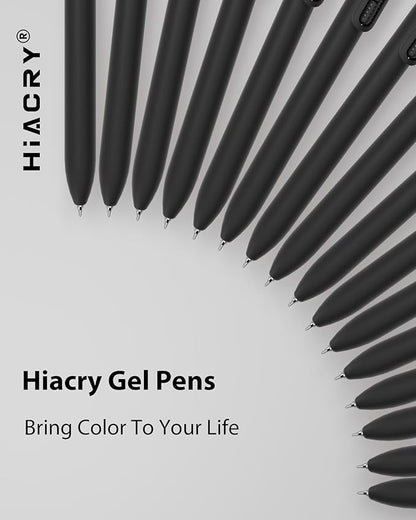 16 Pcs Gel Pens - 0.7mm Fine Point Smooth Writing Fidget Pens, Quick-Dry Long Lasting Black Ink, Office & School Supplies Men Women Student (16 Count, Black Ink)