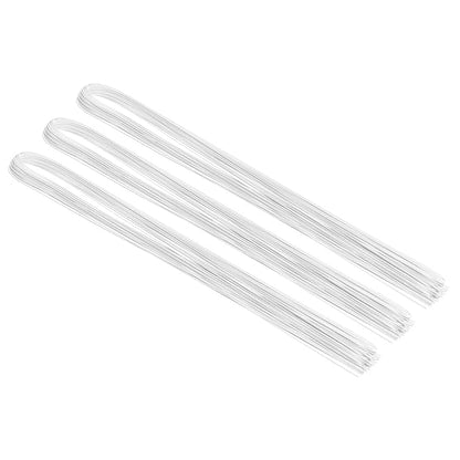 PATIKIL 32 Inch 22 Gauge Floral Stem Wire, 4 Pack/160 Pieces Bouquet Stem Paper Wrapped for DIY Crafts Flower Arrangements, White