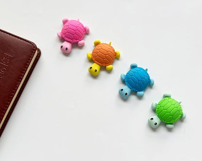 36 Pcs Pencil Eraser Set, 3D Cute Erasers for Kids, Children's Gifts, Party Favor, Classroom School Rewards (Turtle)