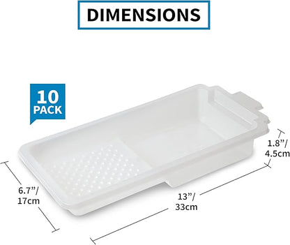 Precision Defined Paint Trays, Paint Roller Trays Liner, Plastic Paint Pan for Roller Brushes, Painting Tray for Painting with Deep Paint Pocket (Paint Tray Liner (10-Pack), 4-inch)