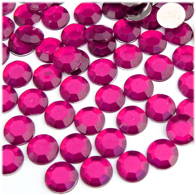 The Crafts Outlet 144pc Rhinestones Round 10mm - Flatback Beer Brown