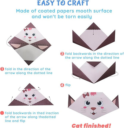 Origami Kit for Kids Ages 5-16, 212 Sheets with 72 Patterns & Instruction Book | Origami Paper Kit for Beginners & Advanced | Arts & Crafts Toys for Girls & Boys Ages 8-12 | Birthday & Christmas Gifts