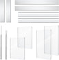 Amrules Clay Tools Kit, 12 PCS Polymer Clay Cutter Tools, Rectangle Shape Acrylic Press Board and Roller Pin Supplies Suitable for Shaping, Carving, Pottery Craft and DIY Projects